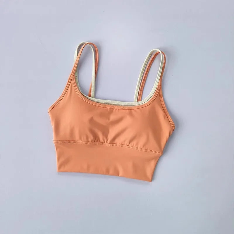 Women Breathable Sports Bra Shockproof Fitness Tops Push up Gym Crop Top Brassiere Sport Bras Gym Workout Top Seamless Yoga Bra